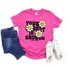 The Juniper Shop SmileyWorld Your Best Is Enough Floral Youth Short Sleeve Tee - 3 of 4