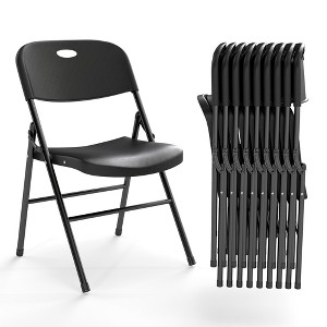 Real Relax Large Back Folding Chair,Heavy Duty Plastic Folding Chair for Indoor Outdoor Events, Wedding, Party, Restaurant, Meeting - 1 of 4
