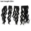Unique Bargains Women's Water Ripple Curls Hair Extensions High Temperature Fiber 22in Black 1 Set - 3 of 3