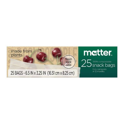 Matter 100% Compostable Snack Bags - 25ct
