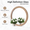 Angel Sar 27.5 Inch Round Wall Mirror, Farmhouse Wood Frame with Whitewash Finish, for Bathroom Vanity Bedroom Living Room Entryway - 3 of 4