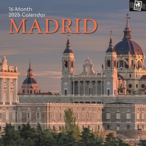The Gifted Stationery 2025 Square Wall Calendar, Madrid, 16-Month Passport Collection Theme with 180 Reminder Stickers(12x12 In) - 1 of 4