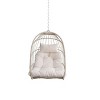 Hanging Egg Chair with Stand Kit,Foldable PE Rattan Swing Seat with Cushion and Pillow,Outdoor Hanging Chair for Patio or Balcony-Maison Boucle - 3 of 4