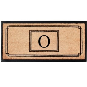 A1HC Natural Coir Monogrammed Heavy Duty Entrance Door Mat 24X48, Anti-Shed Treated Durable Doormat - 1 of 4