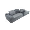 Cloud Plush Corduroy L-Shaped Modular Sectional Sofa with Chaise Lounge, No Assembly, and Plush Fabric - 4 of 4