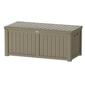 Decksplore Deck Box Outdoor Storage Box, Patio Gardening Tools, Water and UV Resistant for Patio, Garden - 1 of 4