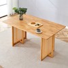 GlasFlength Rectangle Modern Coffee Tables, Center Table with Sleek Minimalist Design for Living Room Decor, Beige,59”*35.4”*30" - 3 of 4