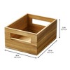 iDesign Acacia Wood Pantry Bin with Handles - Set of 2 - Natural - 4 of 4