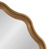 Kate & Laurel All Things Decor 28"X28" Hatherleigh Round Scallop Mirror Gold - 3 of 4