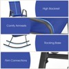 Tangkula 2 PCS Patio Rocking Chair Outdoor Ergonomic Rockers w/ Breathable Fabric Seat - 2 of 4