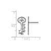 Black Bow Jewelry Sterling Silver Kappa Kappa Gamma Greek Life Stud Earrings - 2 of 3