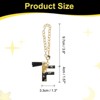 Unique Bargains Resin Lightweight Decorative Tassel Keychain Handle Charm Black with Gold Foil 1 Pc - 2 of 4