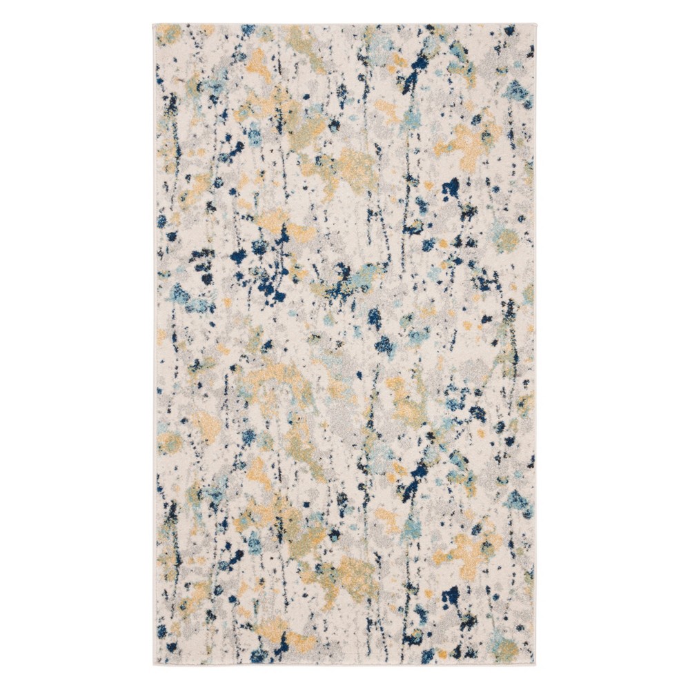 3'x5' Splatter Loomed Accent Rug Ivory/Yellow - Safavieh