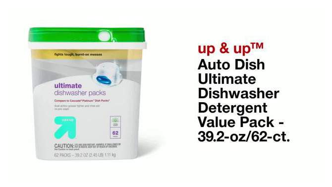 Auto Dish Ultimate Dishwasher Detergent Value Pack - 39.2oz/62ct - up &#38; up&#8482;, 2 of 5, play video