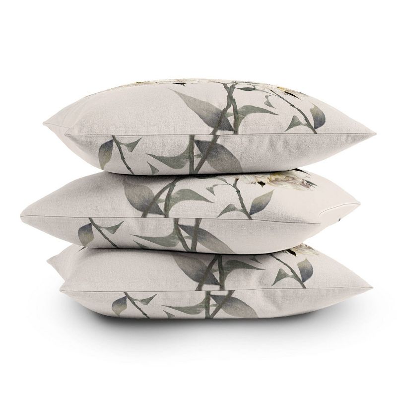 Nadja Peonies Outdoor Throw Pillow White - Deny Designs, 4 of 5