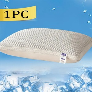 FONTOI 1 Pack Bed Pillow, Machine-Washable Cover with Reinforced Stitching, Perfect for Home, Hotel, Bed, Gray, 5.9"*16.93"*27.56" - 1 of 4