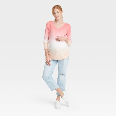 Over Belly Cropped Vintage Straight Maternity Jeans - Isabel