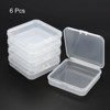 Unique Bargains Square Storage Container with Hinged Lid for Beads Craft 6 Pcs - 3 of 4