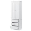 Ridstar 70 in. H White Bathroom Storage Cabinet with Three Drawers - 3 of 4