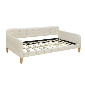 NicBex Twin/Full Size Daybed, Upholstered Day Bed with 4 Support Legs, Velet Sofa Bed with Tufted Button Back - 1 of 4
