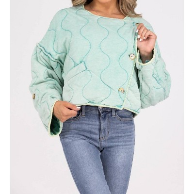Women's Escaping Reality Quilted Cropped Jacket - Oli & Hali