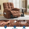 Multi-Function Recliner Rocker Chair w/ Massage & Heat - Plush Breathable Fabric, 2 Side Pockets & Remote for Living Room, Bedroom - 4 of 4