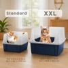IRIS USA Extra Large Open Top Cat Litter Box with Scatter Shield, Sturdy Easy to Clean Open Air Kitty Litter Pan with Tall Spray - 3 of 4