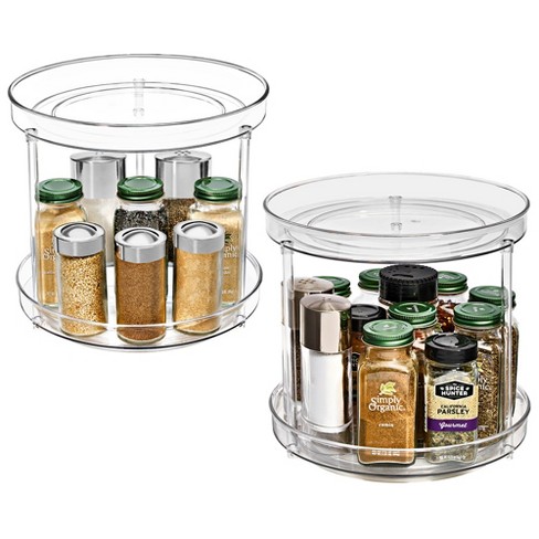 Sorbus 2 Tier Clear Lazy Susan 2 Pack Target