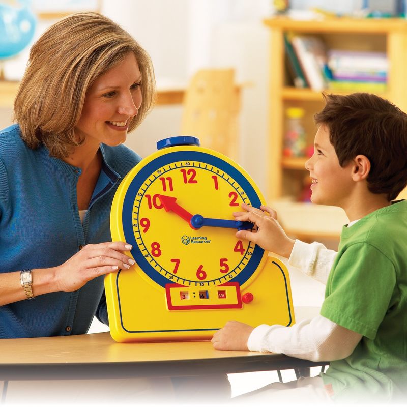 Learning Resources Primary Time Teacher 12-Hour Learning Clock, Teaching clocks for Kids, Ages 4+, 4 of 7