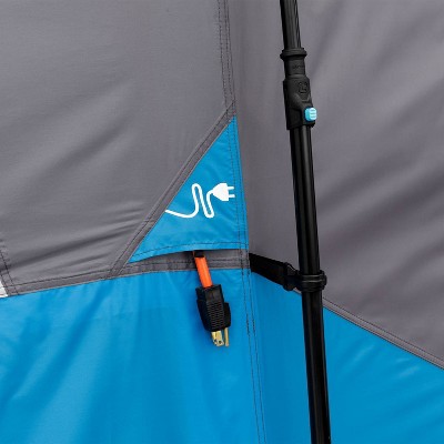 Gray and Blue 9-Person Four Season Cabin Tent with LED Lights