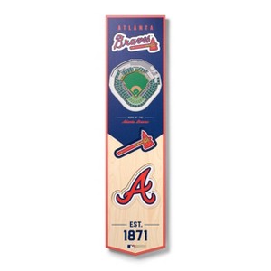 8" x 32" MLB Atlanta Braves 3D Stadium Banner - 1 of 4