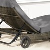 Resenkos Patio Wicker Chaise Lounge Chair Resenkos , Adjustable Backrest Sun Lounger With 2 Wheels, Outdoor PE Rattan Lounger, Relaxation Essential, - 4 of 4