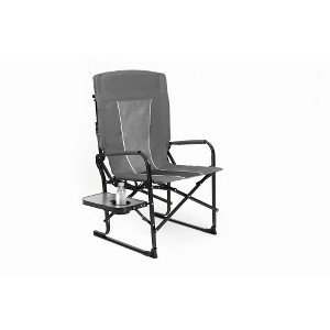Ridstar Extra-Large Portable Camping Folding Chair with Side Table & Pockets for Fishing, Travel & Picnics-Grey - 1 of 4