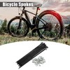 Unique Bargains 14G J Bend Bike Bicycle Spokes With Nipples Steel Black 40 Pcs - 2 of 4