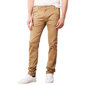 Galaxy By Harvic Men's Cotton Chino  Slim Fit Casual Stretch Pants - 1 of 3