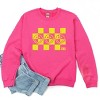 Simply Sage Market S.W.Smiley Checkered X Face Sweatshirt - 3 of 4