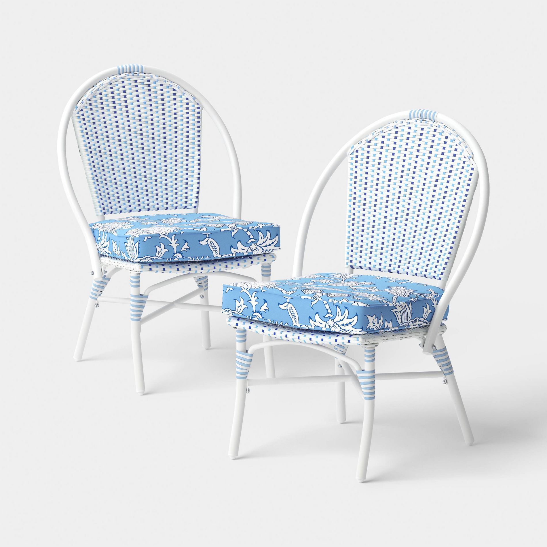 2pc Floral Vines Patio Chairs Blue - Roller Rabbit x Target