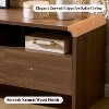 AMERLIFE 70" Modern Wood TV Stand with Curved Design & 2 Storage Cabinets, for TVs Up to 80", Media Console Entertainment Center for Living Room - 3 of 4