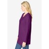 Woman Within Plus Size Perfect Long-Sleeve V-Neck Tunic - 4 of 4