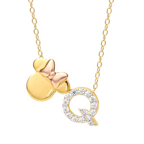 Hello Kitty Womens Enamel Hello Kitty And Sliding Pave Initial Necklace -  Letter O : Target