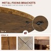 47 in Round Dining Table for 4, Wooden Kitchen Table with Storage Shelves & Roman Metal Legs for Dining Room, Kitchen, Living Room (Table Only) - 4 of 4