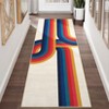 2x6 Modern Rainbow Runner Rug Machine Washable Low Pile Hallway Runner Colorful Abstract Floor Carpet Soft Thin Rug Non Shedding Non Slip Rug - 3 of 4