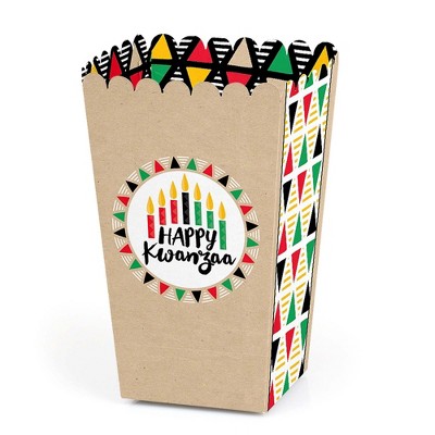 Big Dot of Happiness Happy Kwanzaa - Party Favor Popcorn Treat Boxes - Set of 12