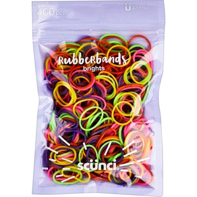 Scünci Kids Polyband Rubber Hair Ties - Brights - 400pcs : Target