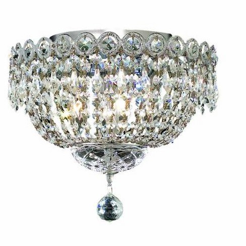 Elegant Lighting 1900f12c Century 4 Light Single Tier Flush Mount