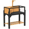 PawHut Tortoise Habitat, Wooden Tortoise Enclosure with Storage Shelf, Clear Windows, Lamp Holder, Openable Top, Built-in Tray - 4 of 4
