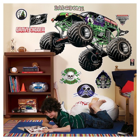 Monster Jam Giant Grave Digger Wall Decals Target