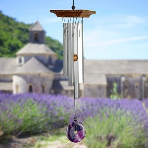Woodstock Wind Chimes Signature Collection  Woodstock Amethyst Chime  Silver Wind Chime - 1 of 4