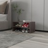AZL1 Life Concept Shoe Rack Norris with 2 Shelves Melamine Particle Board Walnut Easy Assembly for Bedroom Small Spaces, Gray, 32.68"*18.5"*3.54" - 2 of 4