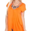 Women's Embellished V-Neck Fenella Top Tunic - White Mark - 2 of 3